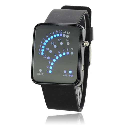LED hodinky s unikátním designem