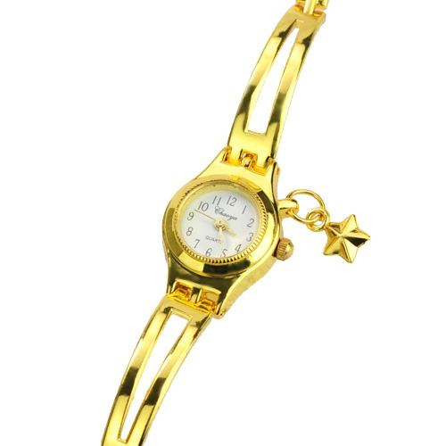 Elegantní hodinky z nerezové oceli - zlaté
