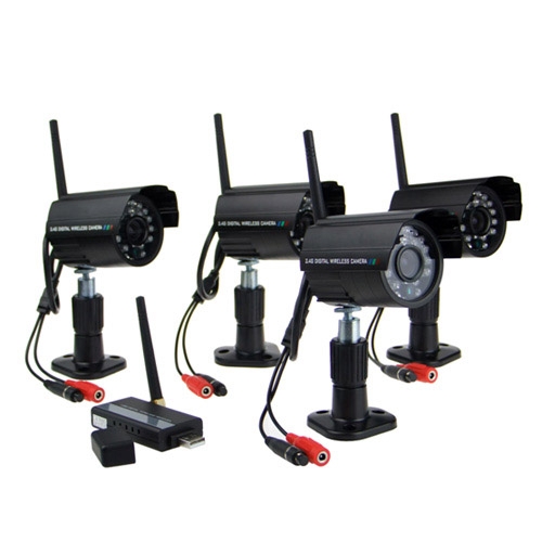 Sada 4 bezdrátových bezpečnostních kamer s nočním viděním